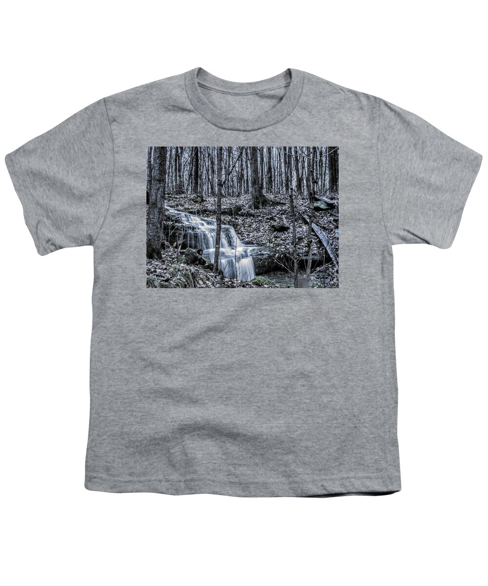 Youth T-Shirt featuring the photograph A Secret Falls in the Fall by Brad Nellis