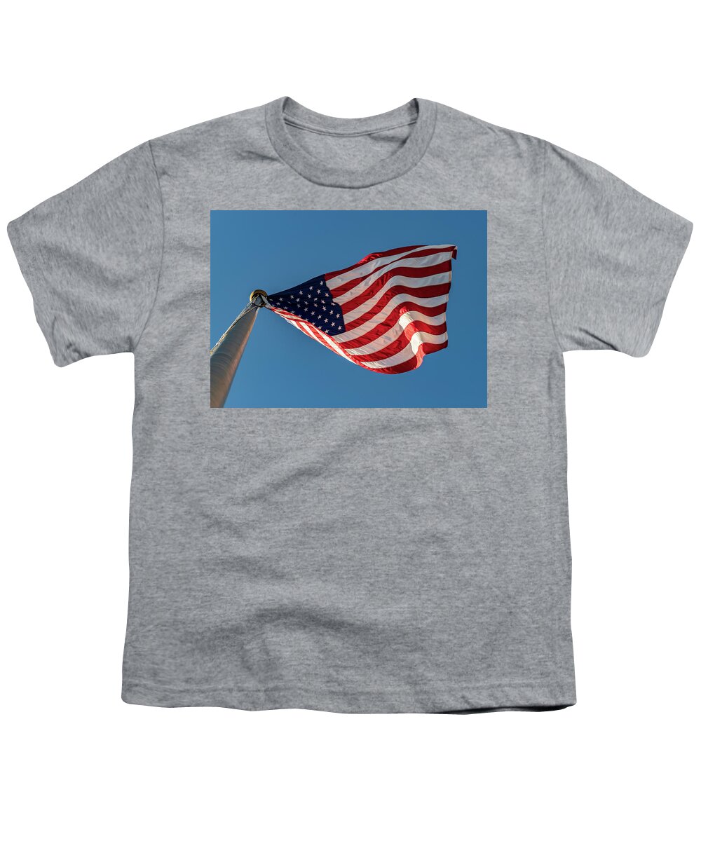 American Flag Youth T-Shirt featuring the photograph American Flag 4 by Amelia Pearn
