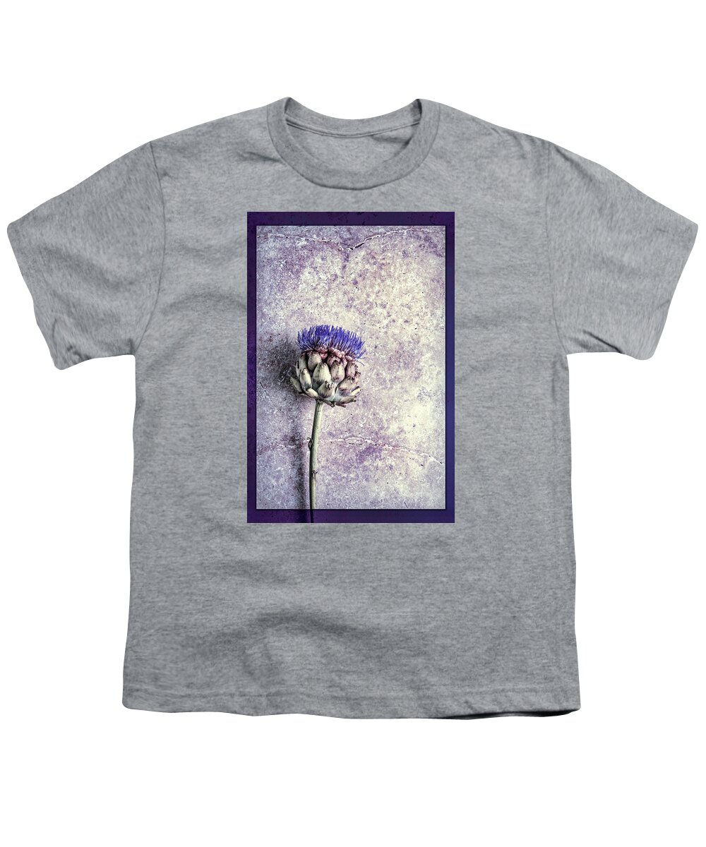 Artichoke Youth T-Shirt featuring the photograph Artichoke in Bloom by Susan Maxwell Schmidt