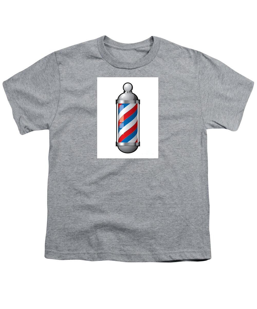 Barber Youth T-Shirt featuring the photograph Barber pole by Action