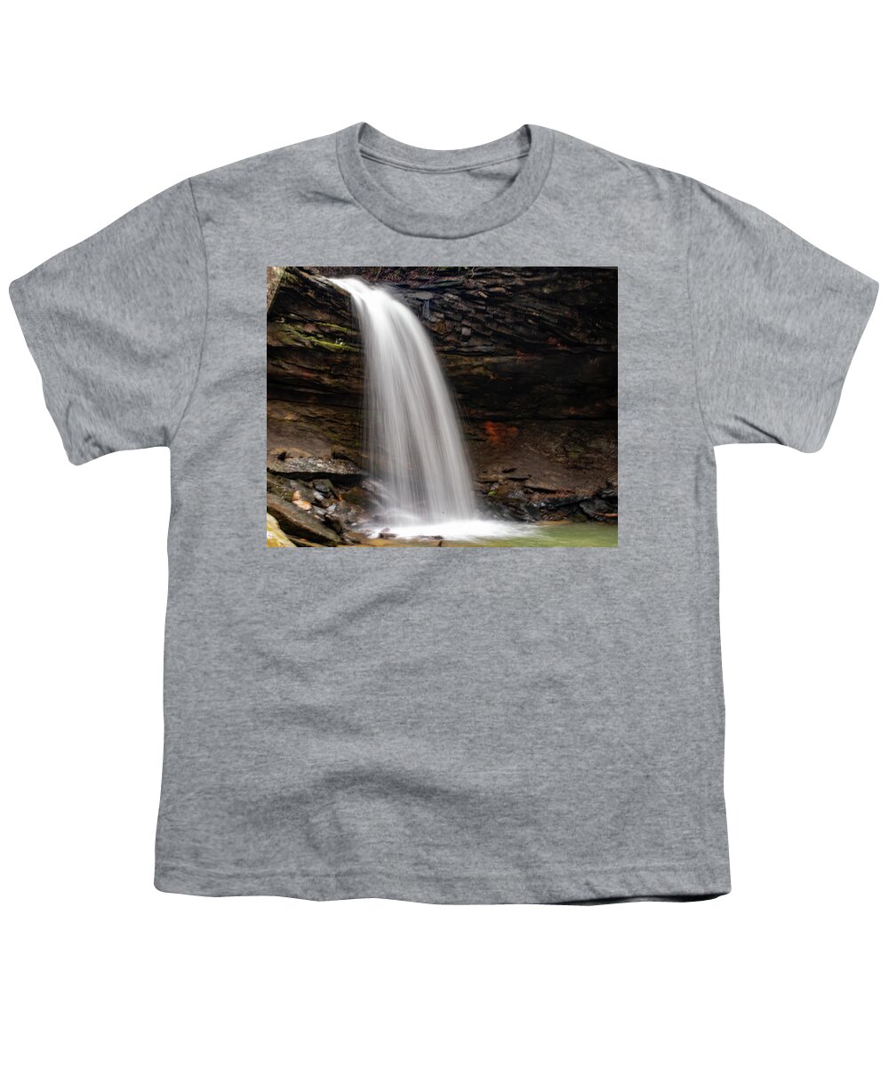 Waterfalls Youth T-Shirt featuring the photograph Black Fork Falls by Flees Photos