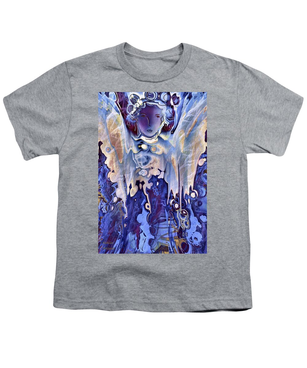 Angels Youth T-Shirt featuring the painting Blue Angel by Natalie Holland