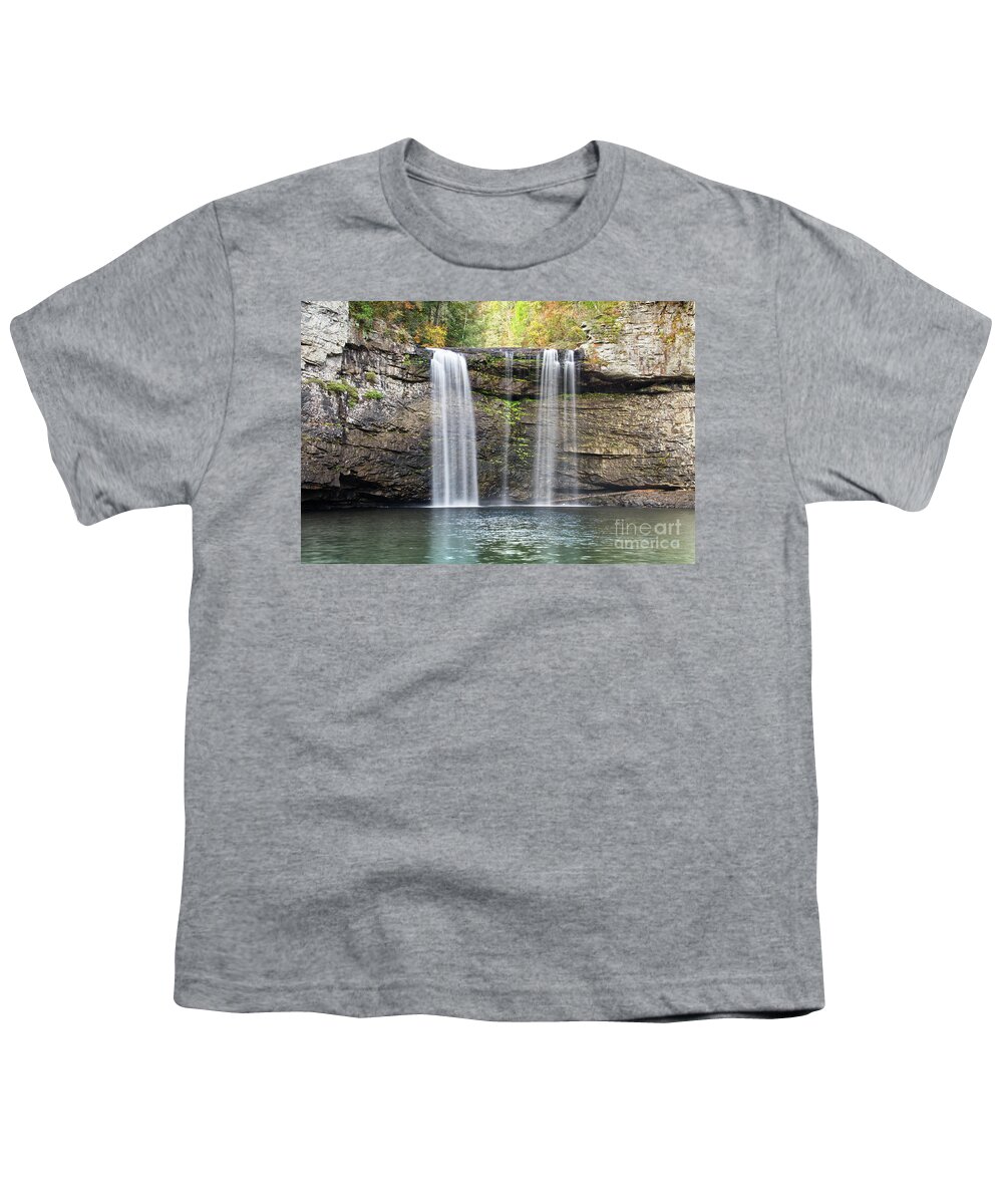 Fall Creek Falls Youth T-Shirt featuring the photograph Cane Creek Falls 16 by Phil Perkins