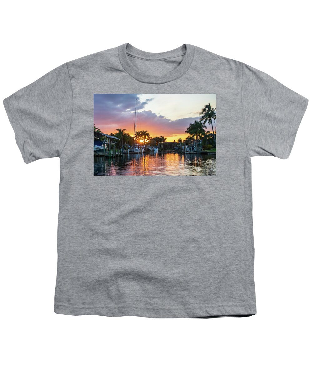 Cape Coral Youth T-Shirt featuring the photograph Cape Coral Sunset by Mary Ann Artz