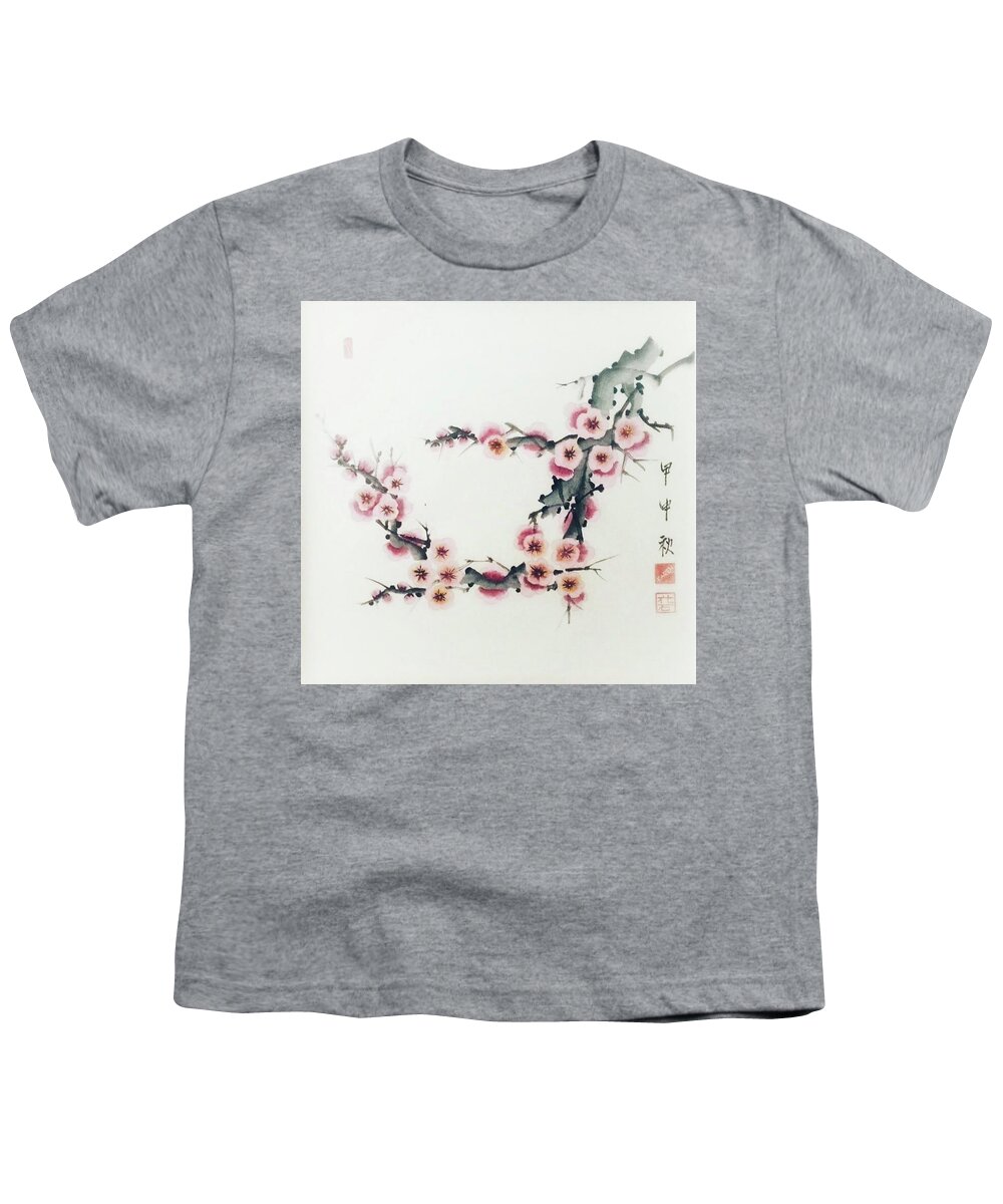 Cherry Youth T-Shirt featuring the painting Cherry Blossoms by Shady Lane Studios-Karen Howard