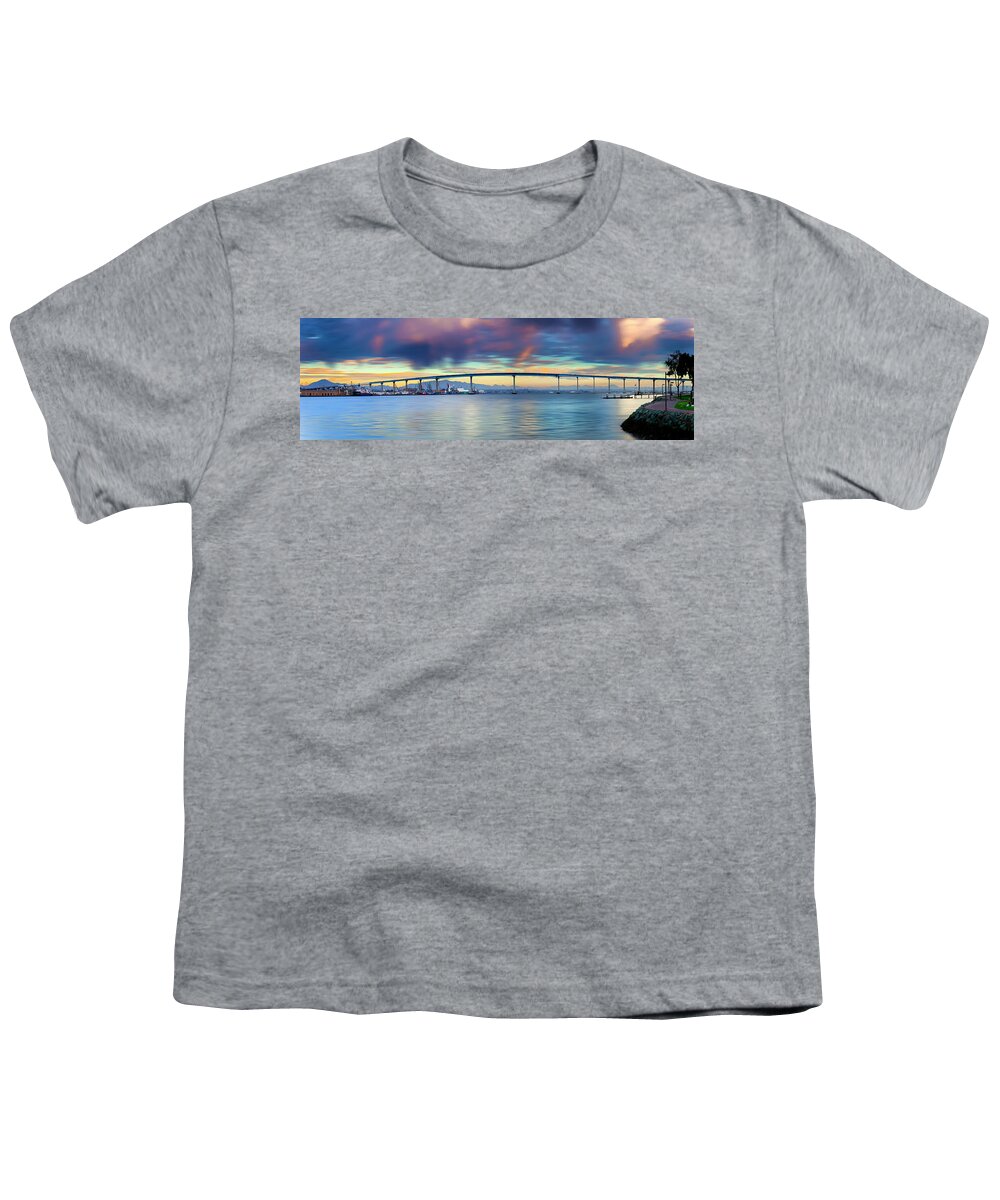 Coranado Bridge Youth T-Shirt featuring the photograph Coronado Pastels by Sean Davey