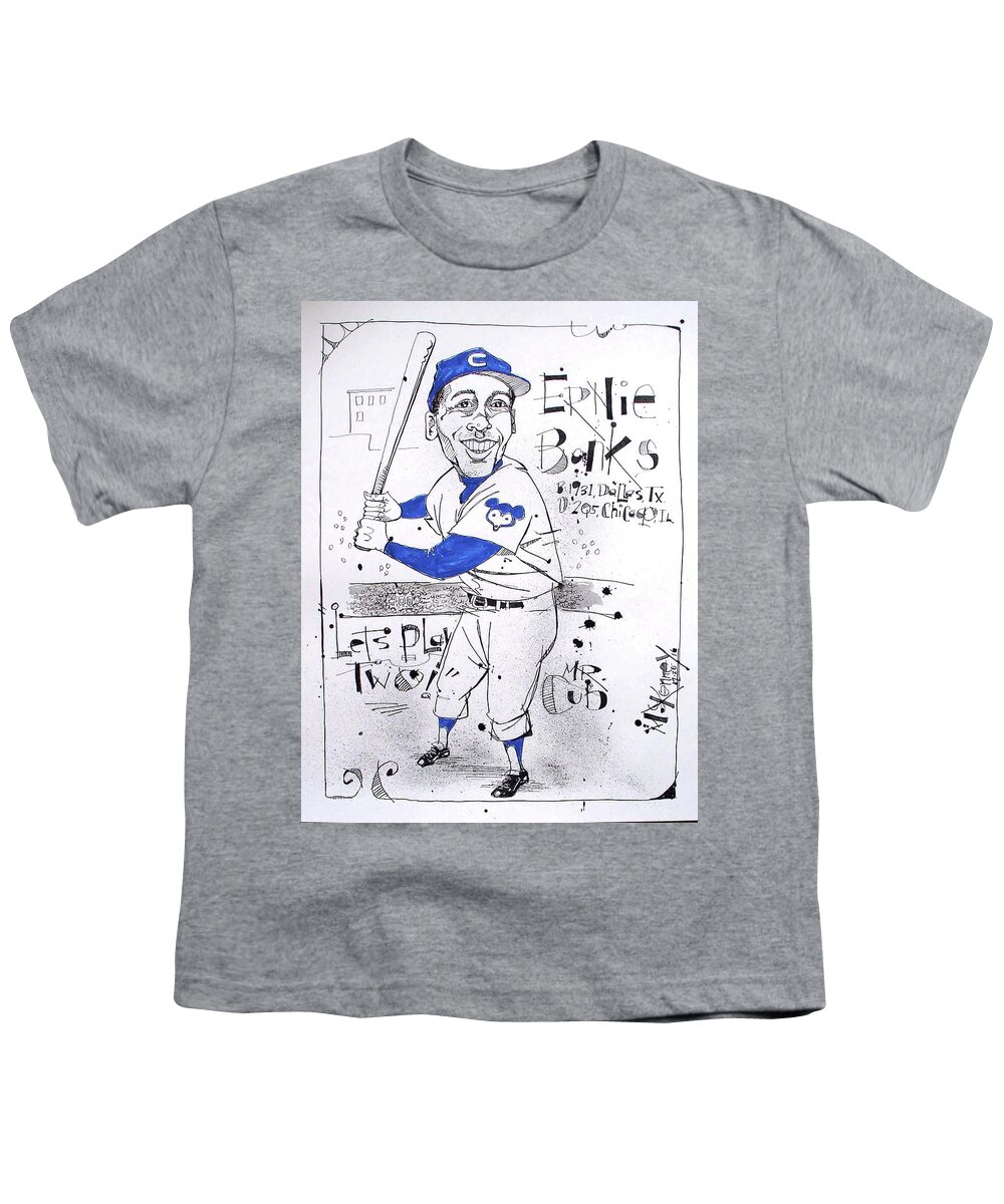 Ernie Banks Women's T-Shirt by Phil Mckenney - Pixels