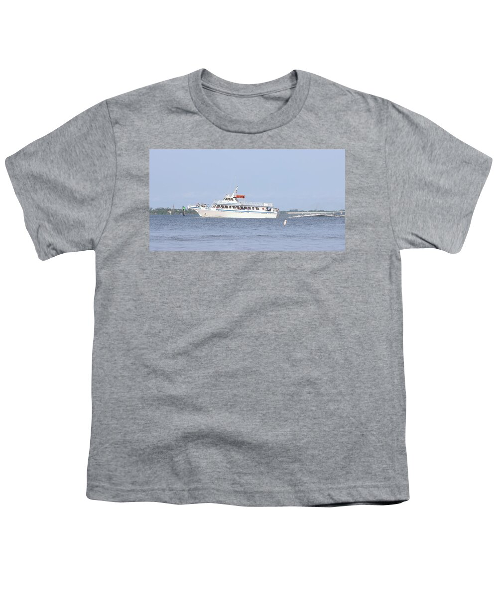 Boat Youth T-Shirt featuring the photograph Fishing Adventure Boat by Mingming Jiang