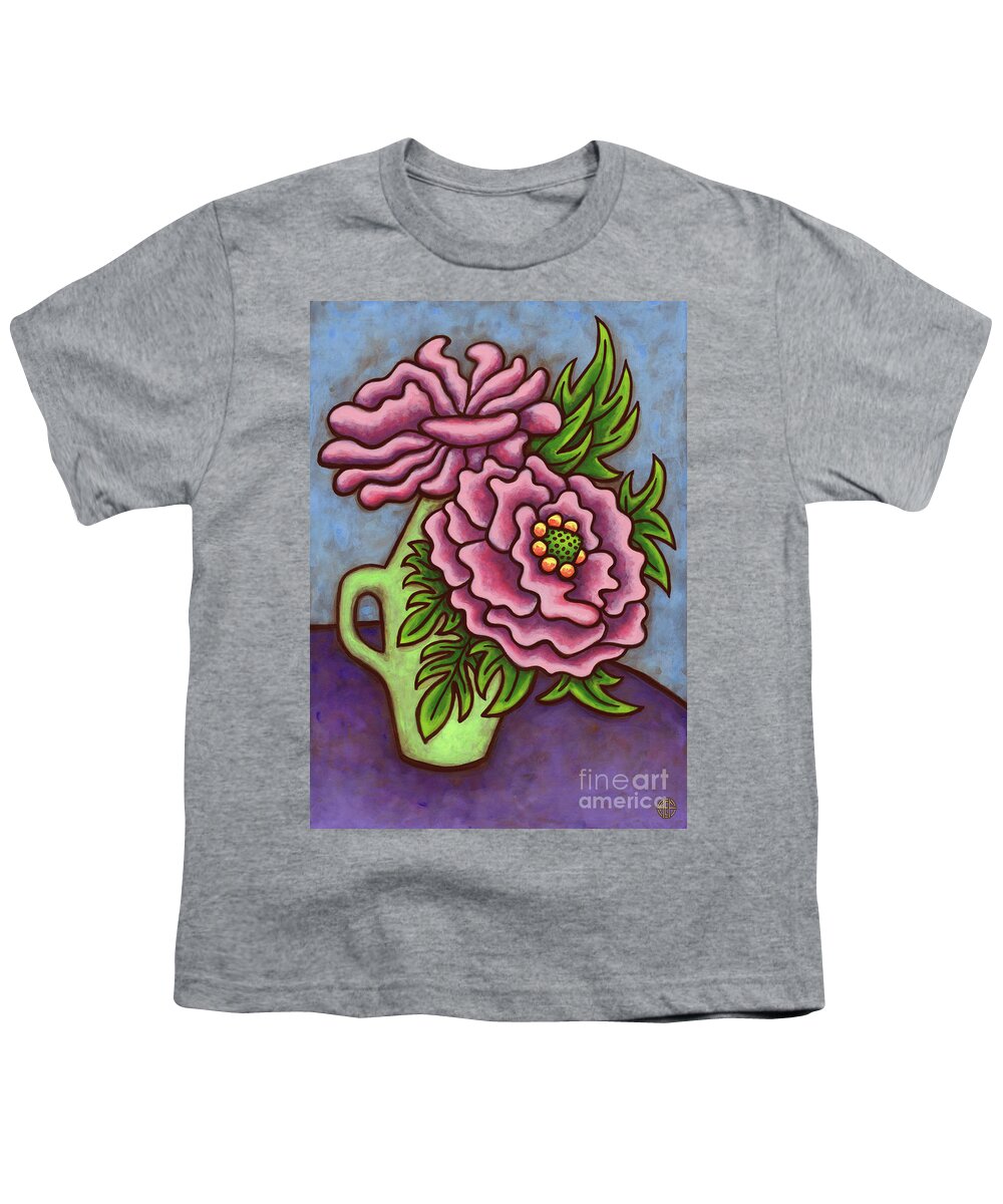 Vase Of Flowers Youth T-Shirt featuring the painting Floravased 12 by Amy E Fraser