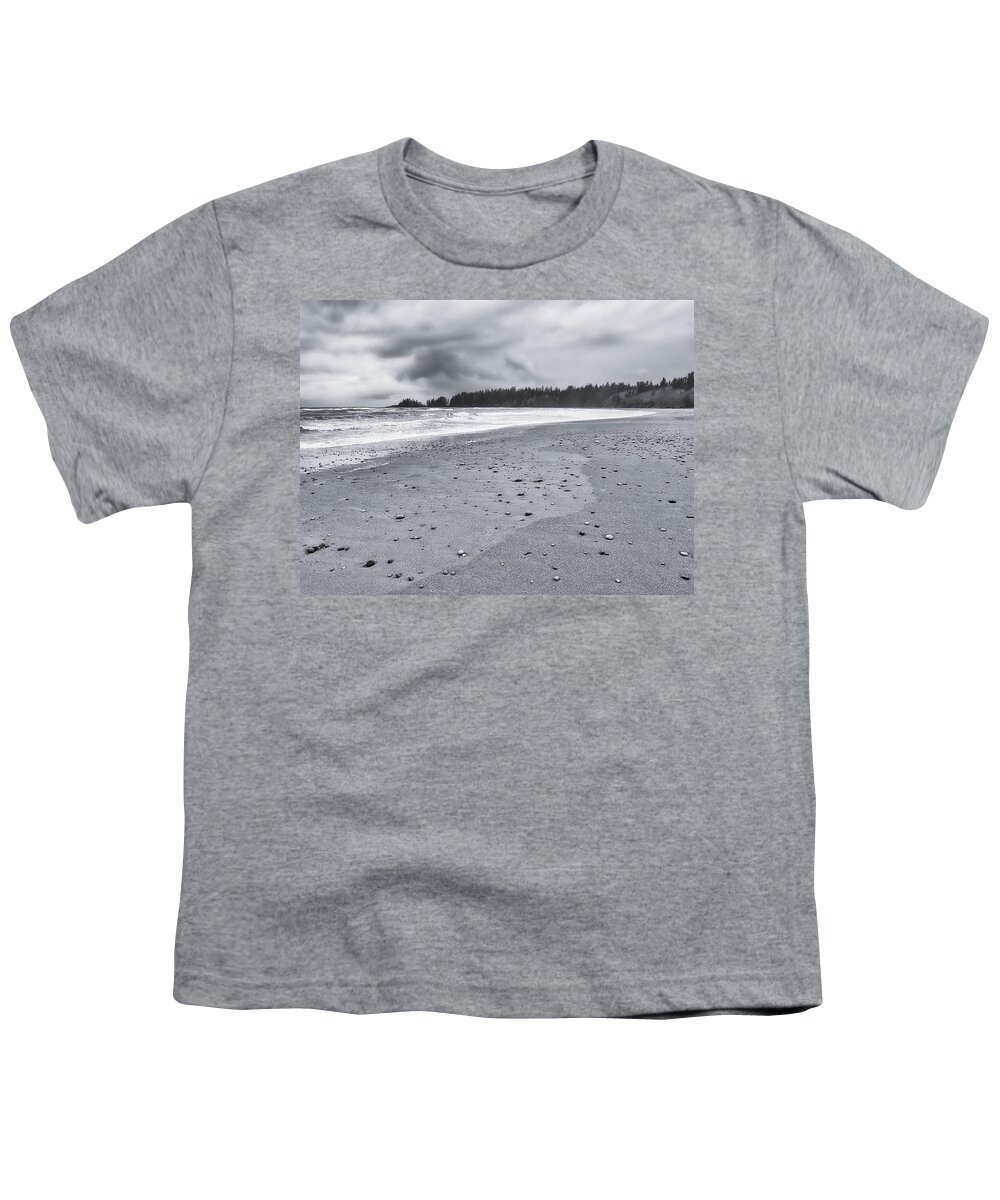 Landscape Youth T-Shirt featuring the photograph Florencia Bay Beach Stones by Allan Van Gasbeck