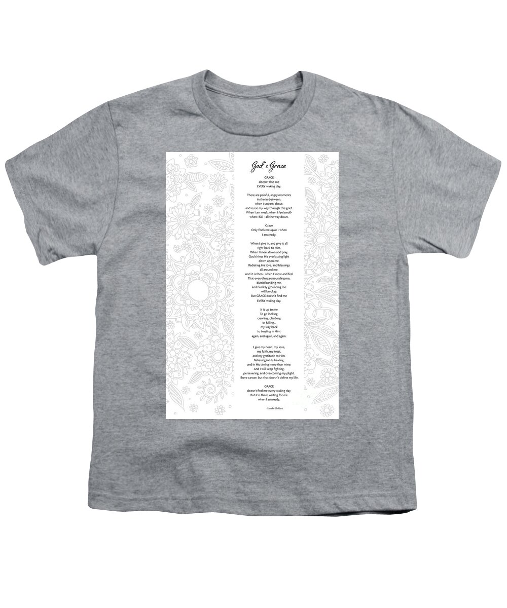 God's Grace Youth T-Shirt featuring the digital art God's Grace - Poetry by Tanielle Childers