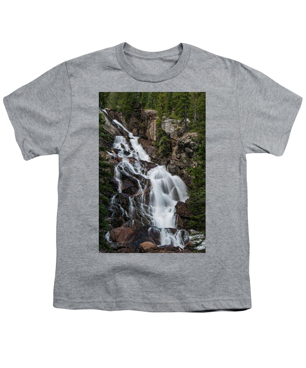 Grand Teton National Park Youth T-Shirt featuring the photograph Hidden Falls by Melissa Southern