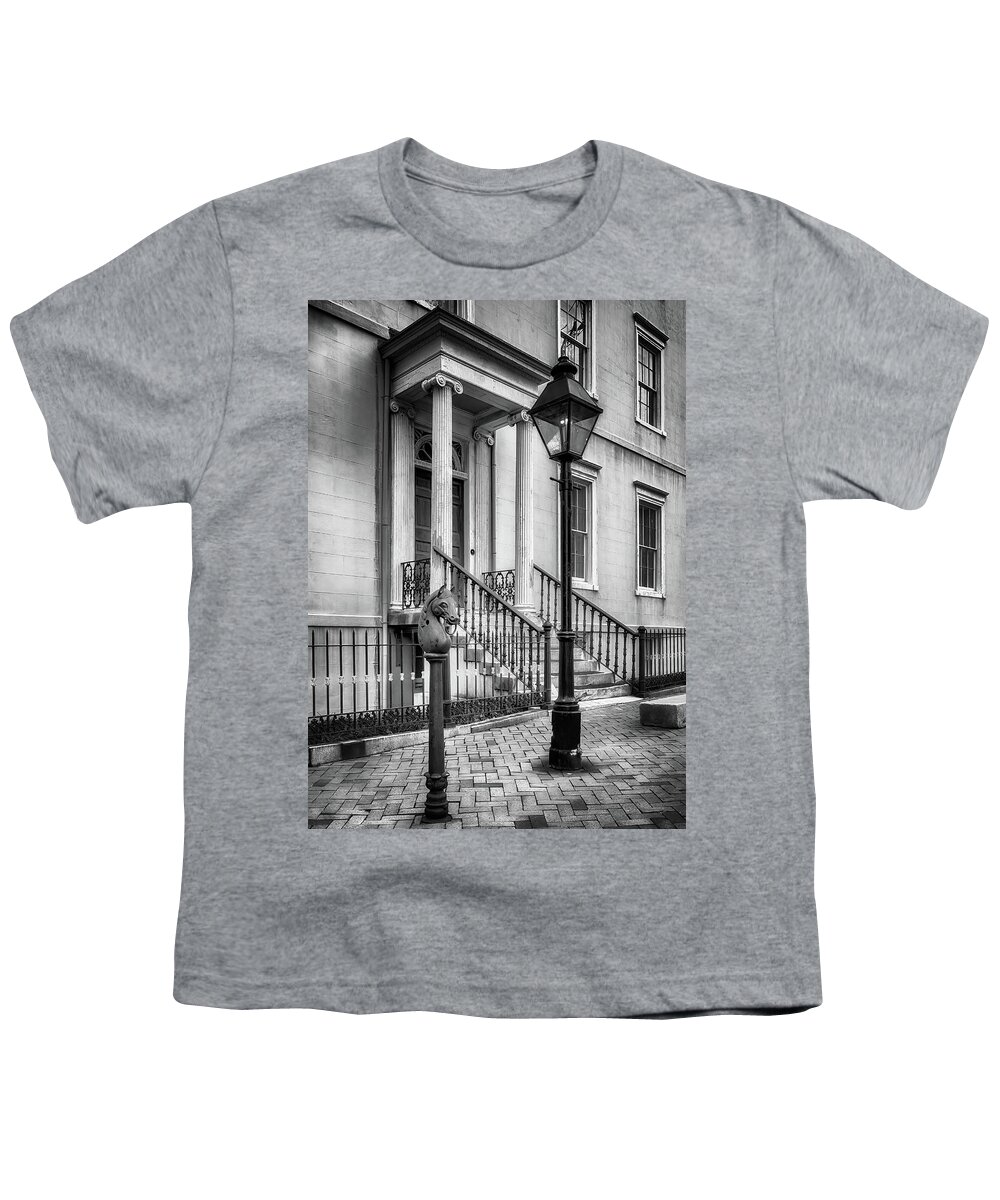 Richmond Youth T-Shirt featuring the photograph Hitching Post at the White House of the Confederacy by Susan Rissi Tregoning
