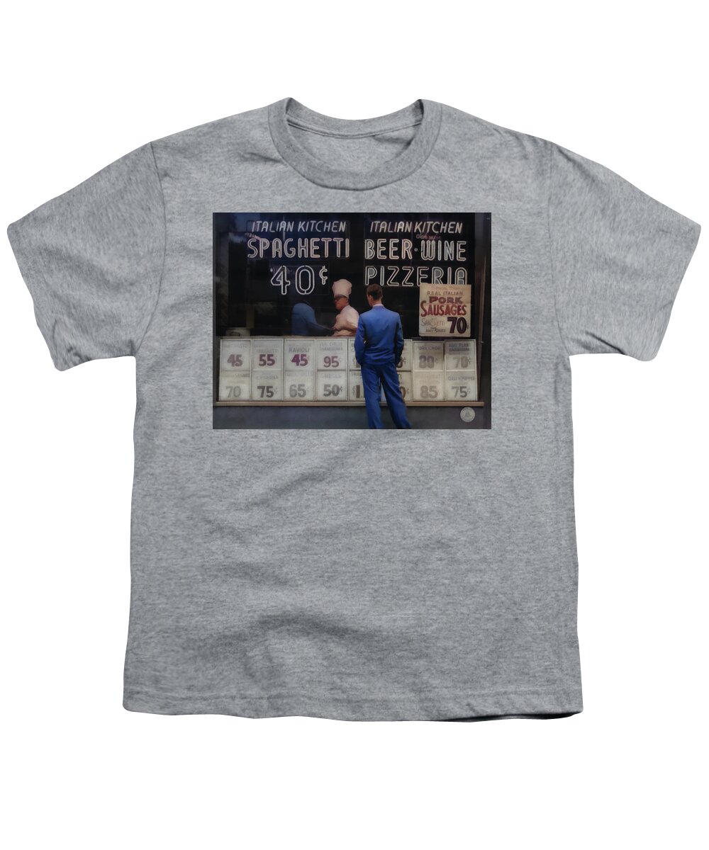 50's Youth T-Shirt featuring the photograph Italian Restarant by Jim Signorelli