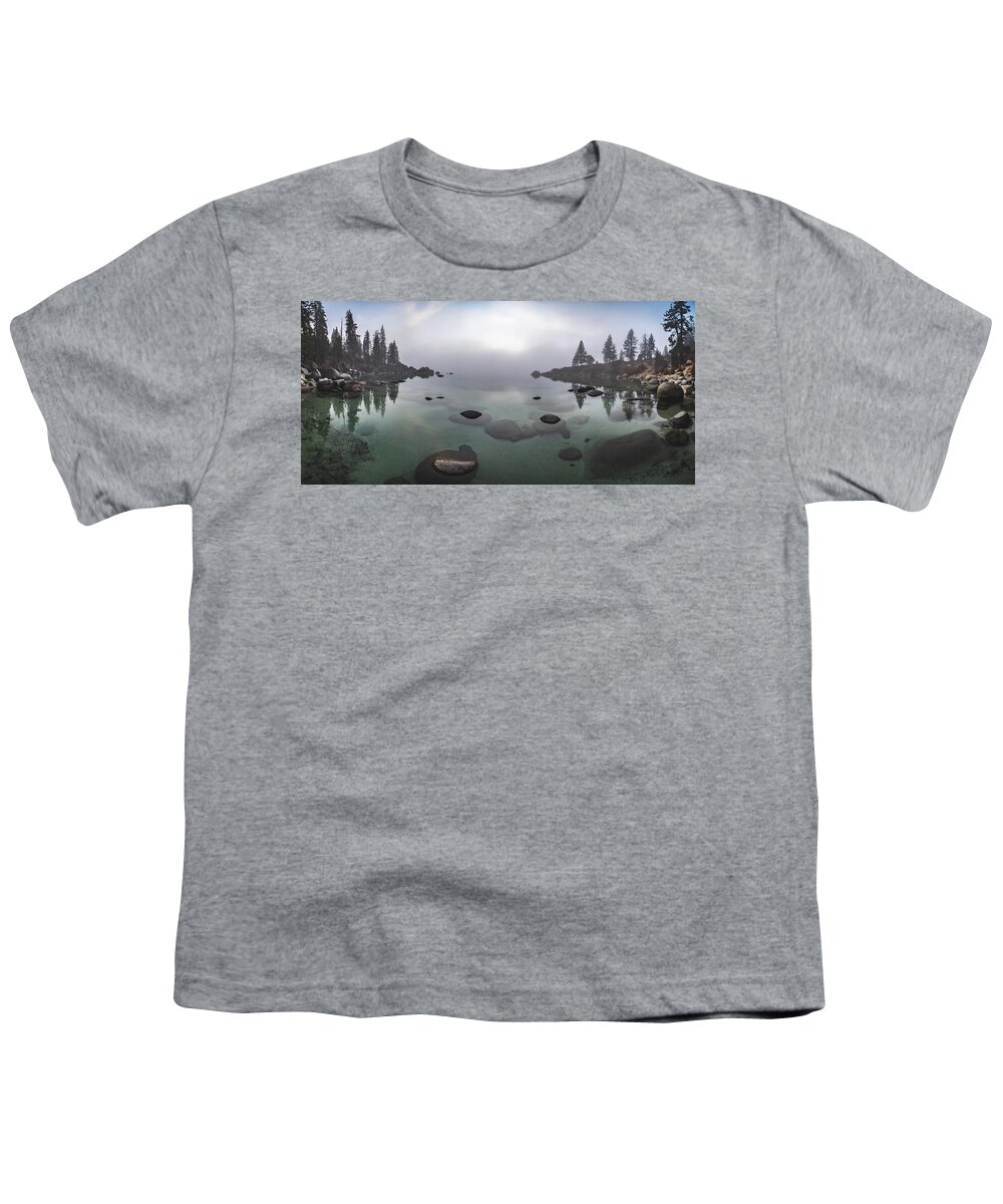 Lake Youth T-Shirt featuring the photograph lake Tahoe Fog by Martin Gollery