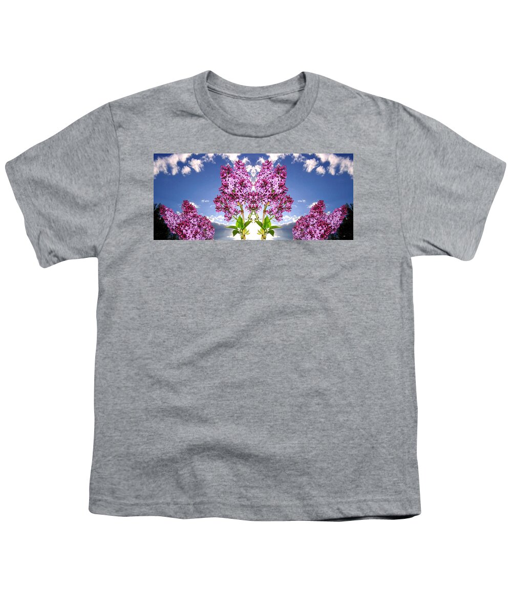 Lilacs Youth T-Shirt featuring the digital art Lilac Radiance by Will Borden