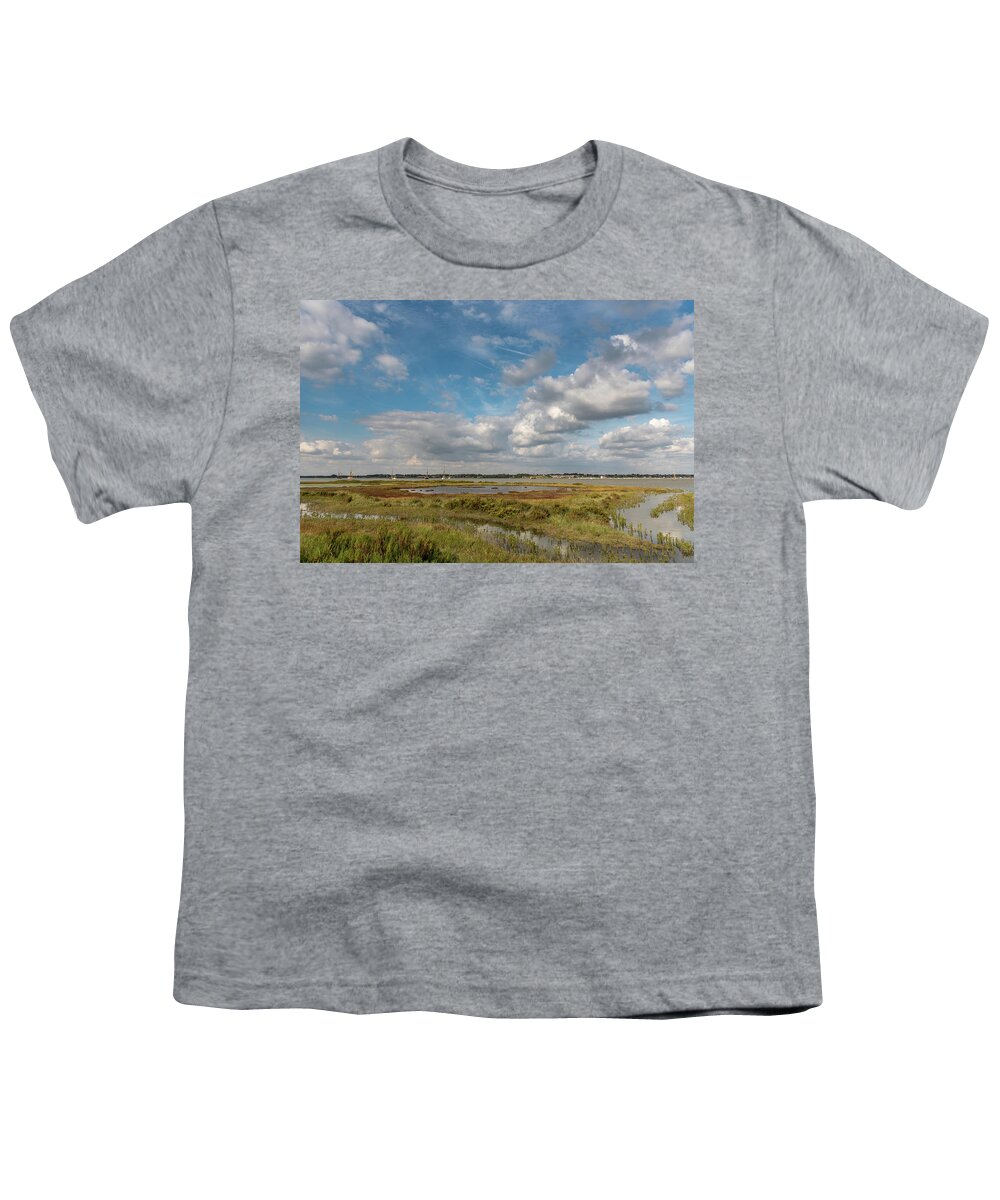 British Weather Youth T-Shirt featuring the photograph Lower Colne view by Gary Eason