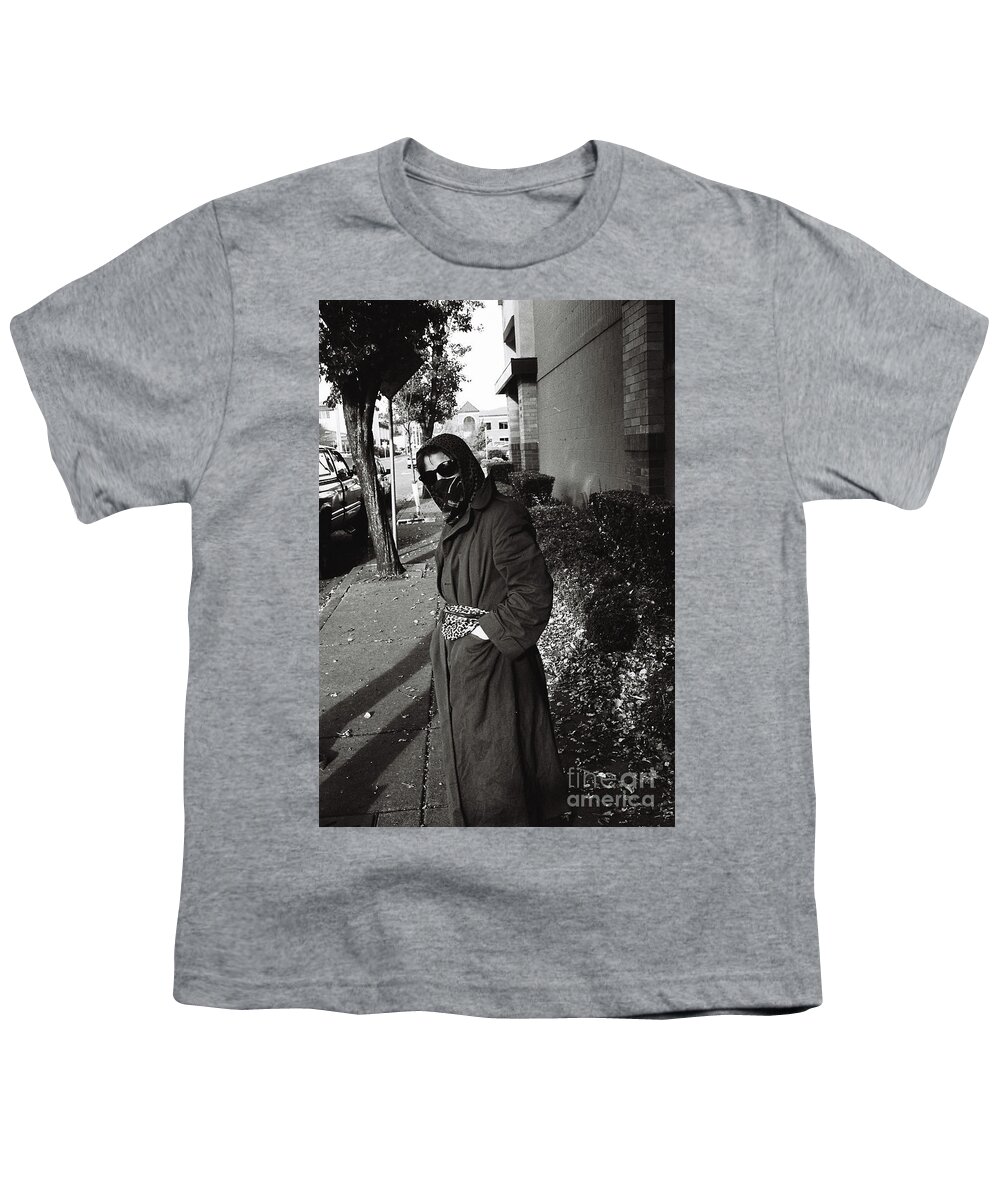 Street Photography Youth T-Shirt featuring the photograph Masked by Chriss Pagani