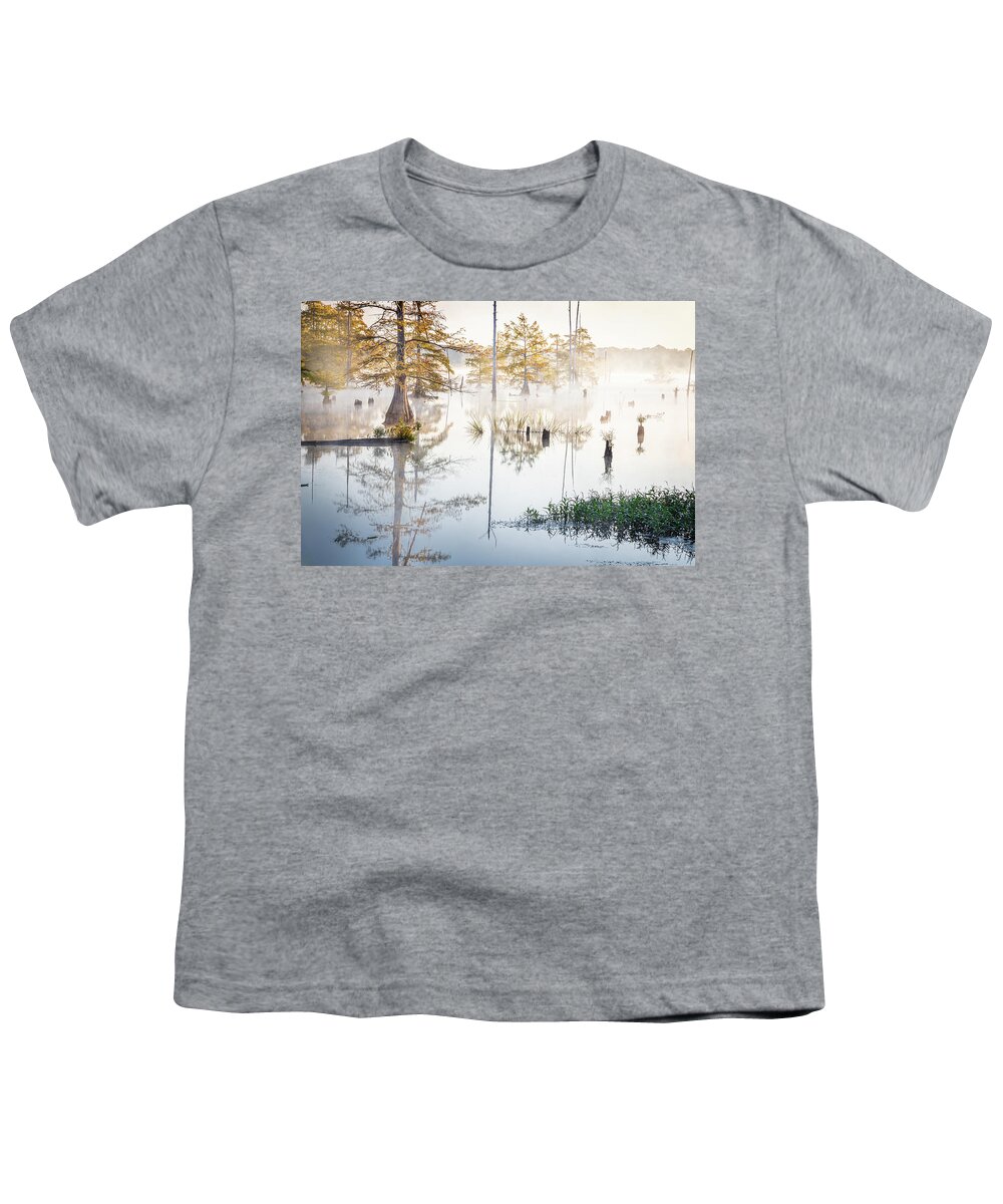 Noxubee National Wildlife Refuge Youth T-Shirt featuring the photograph Autumn Mist At Noxubee National Wildlife Refuge by Jordan Hill