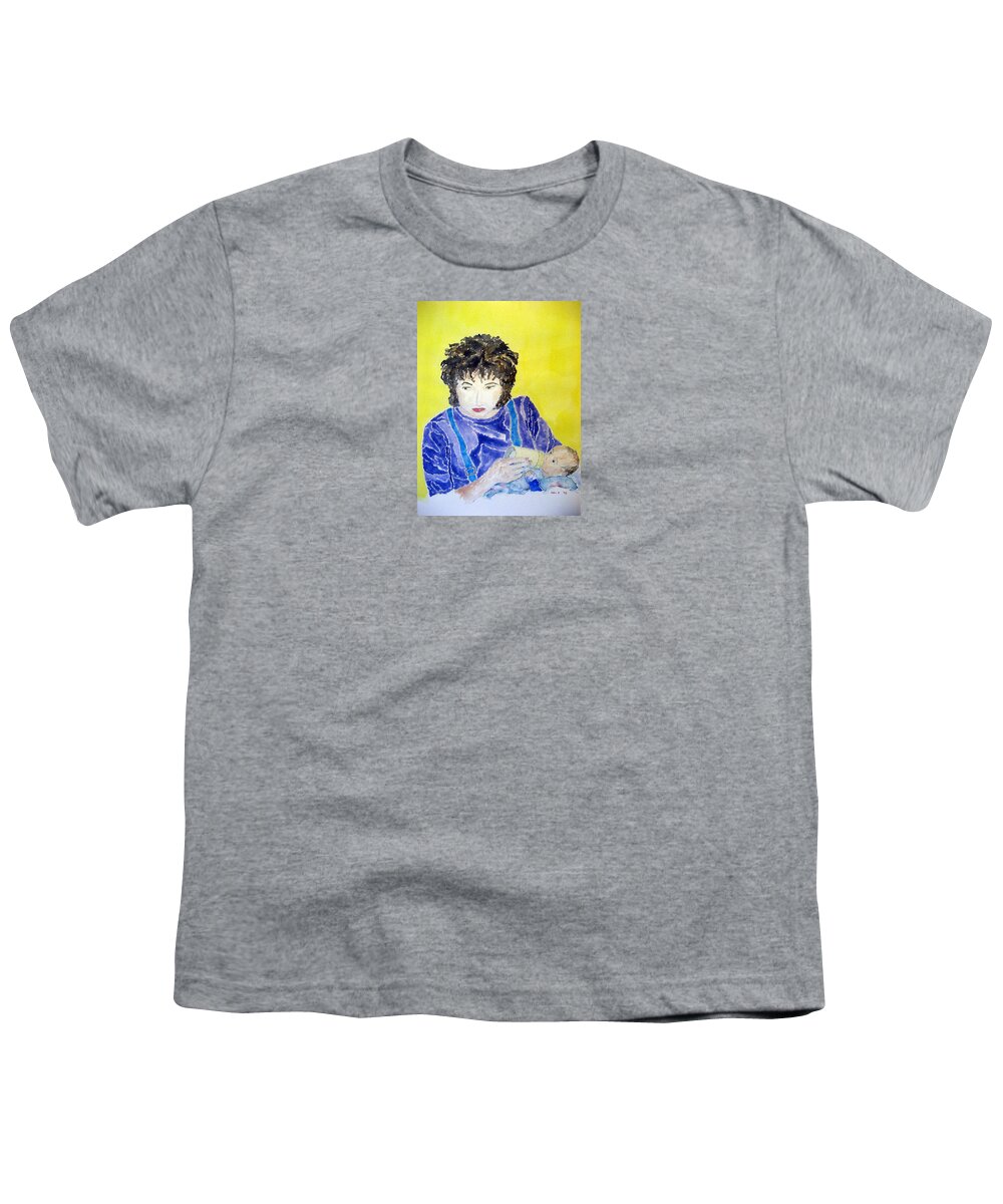 Watercolor Youth T-Shirt featuring the painting Mother of Lore by John Klobucher