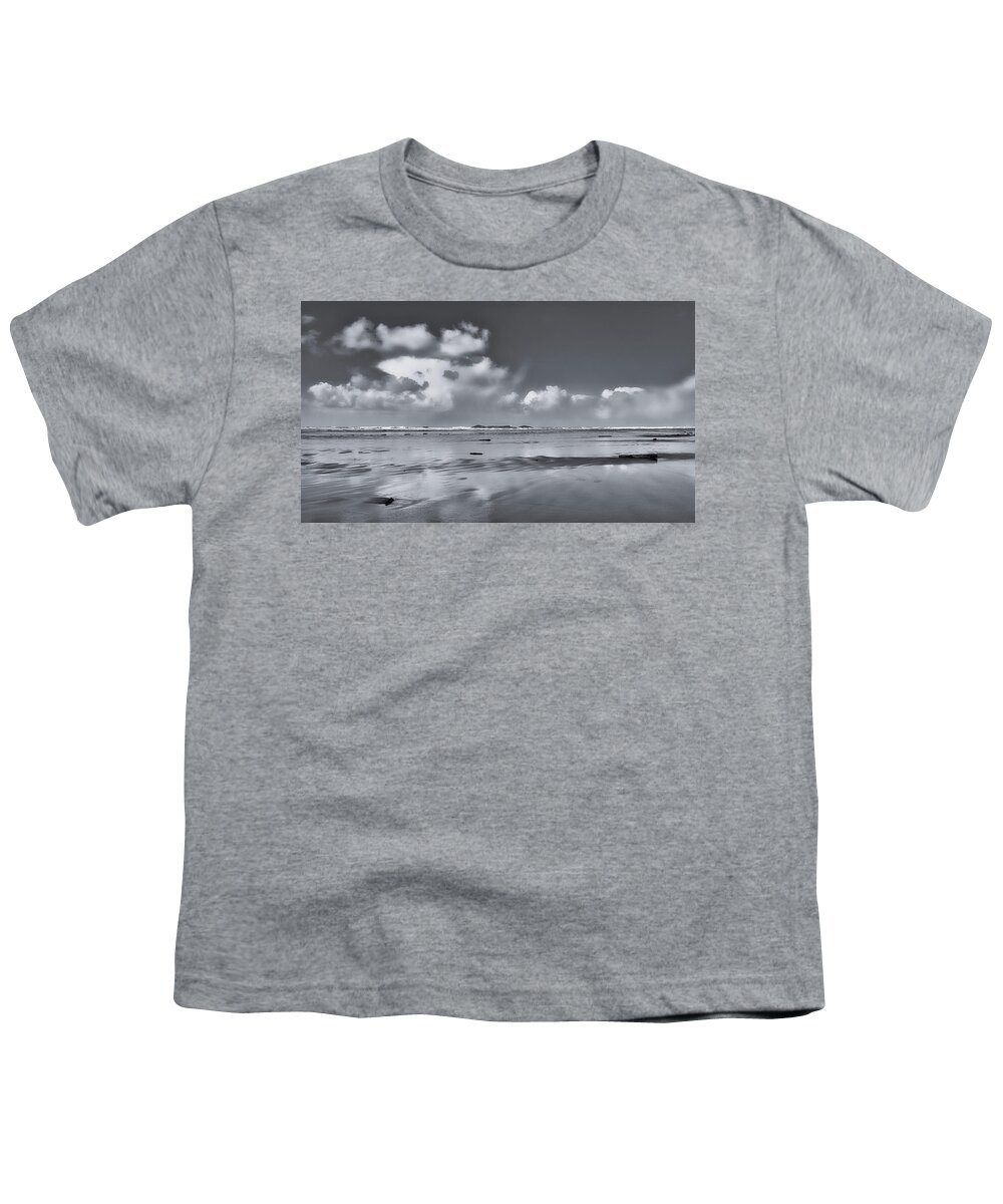 Tofino Youth T-Shirt featuring the photograph Open Ocean at Combers Beach by Allan Van Gasbeck