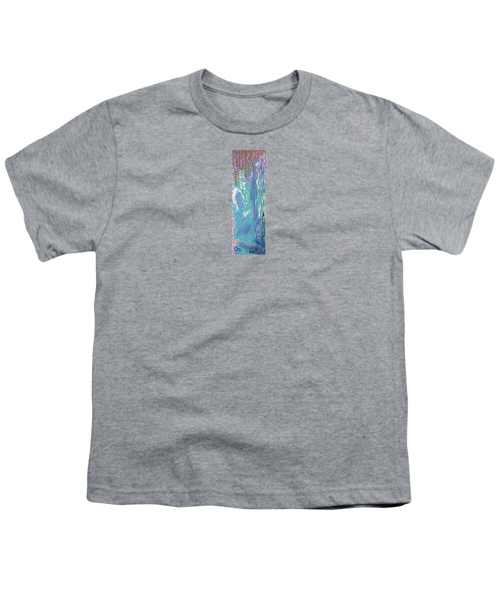 Peace Youth T-Shirt featuring the painting Peace on the Path by Corinne Carroll