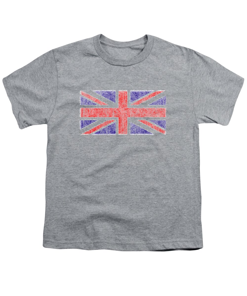 Funny Youth T-Shirt featuring the digital art Retro UK Union Jack Flag by Flippin Sweet Gear
