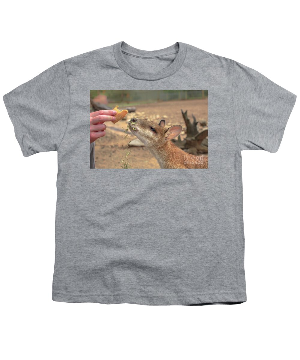 Wallaby Youth T-Shirt featuring the photograph Save Australian Wallaby by Benny Marty