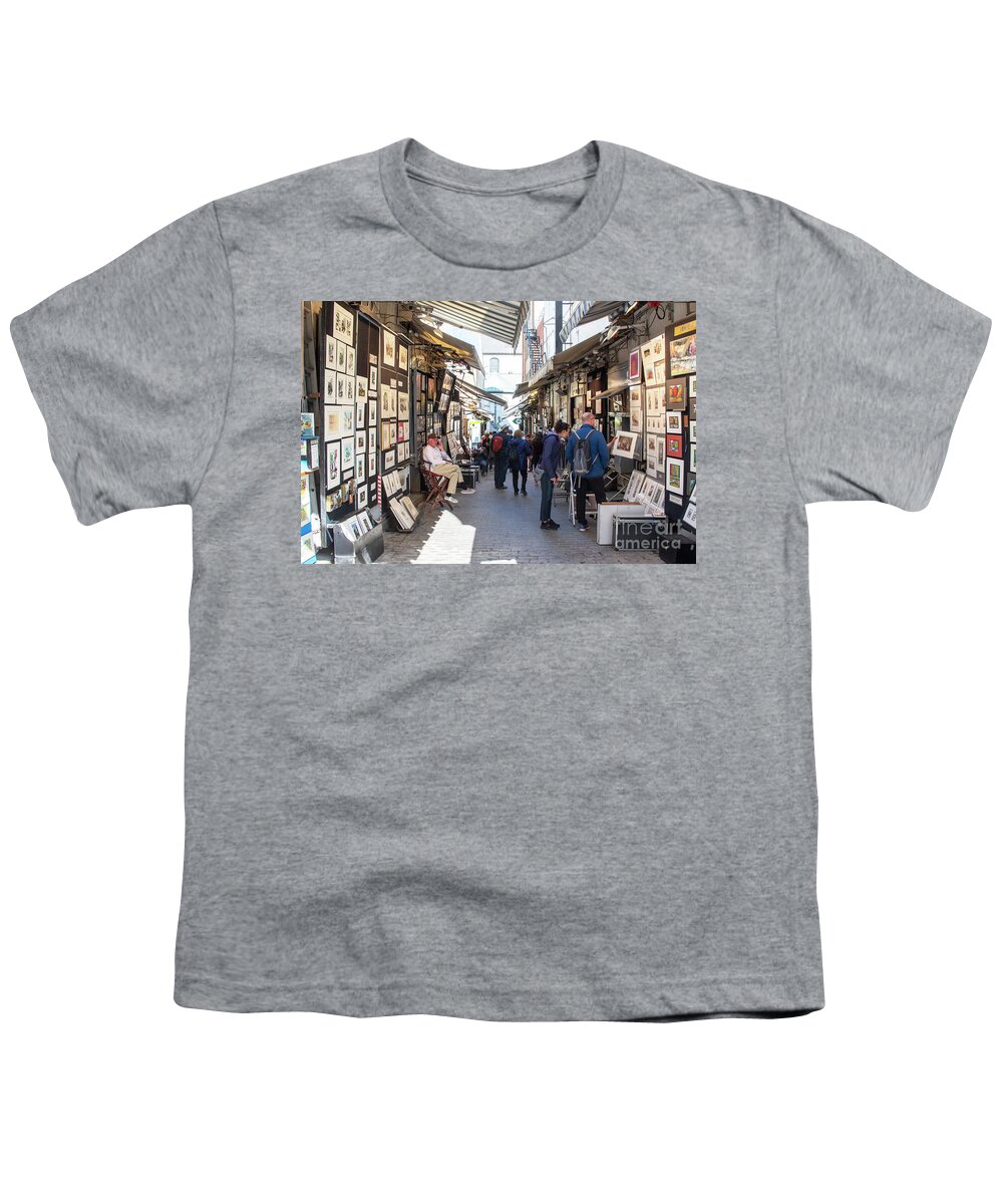 Historic District Youth T-Shirt featuring the photograph Shopping for Art by Grace Grogan