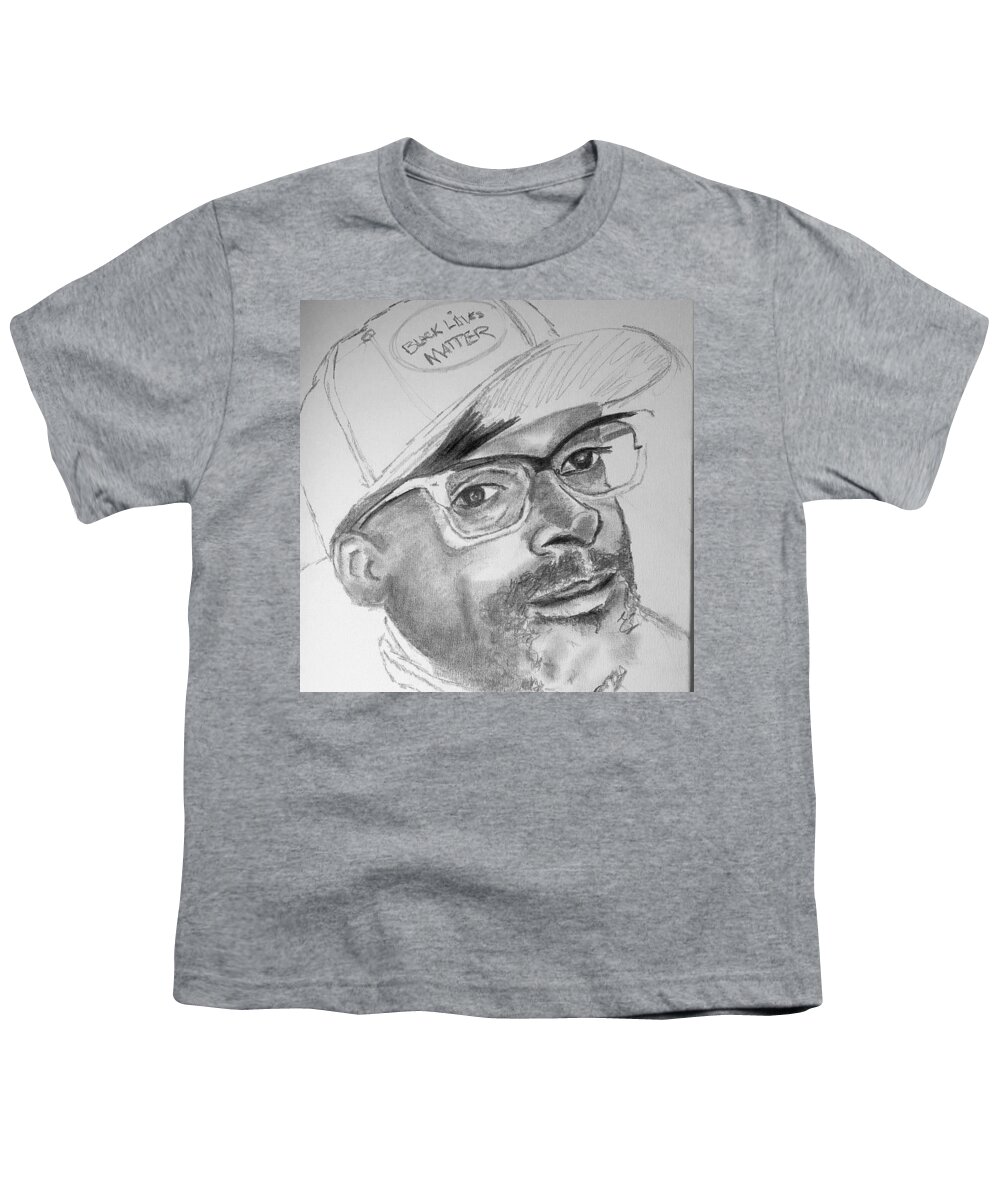  Youth T-Shirt featuring the drawing Spike by Angie ONeal