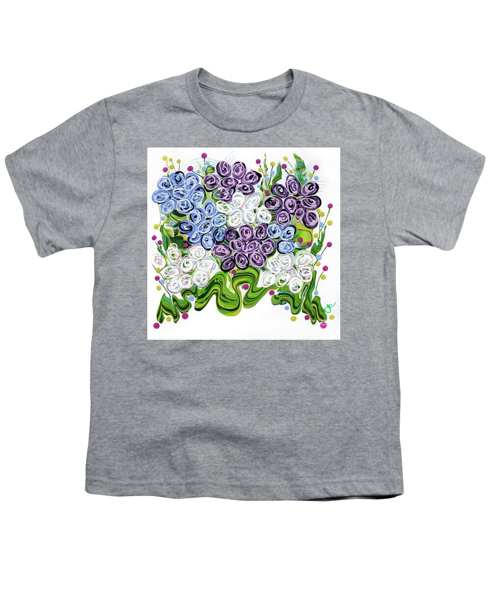 Abstract Painting Youth T-Shirt featuring the painting Spring Fantasy by Jane Crabtree