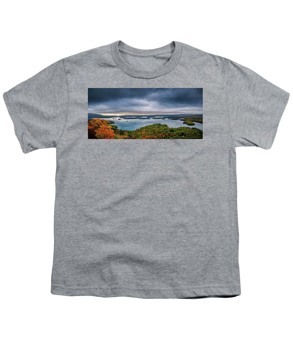 Squam Lake Youth T-Shirt featuring the photograph Squam Lake NH, Rattlesnake View by Michael Hubley