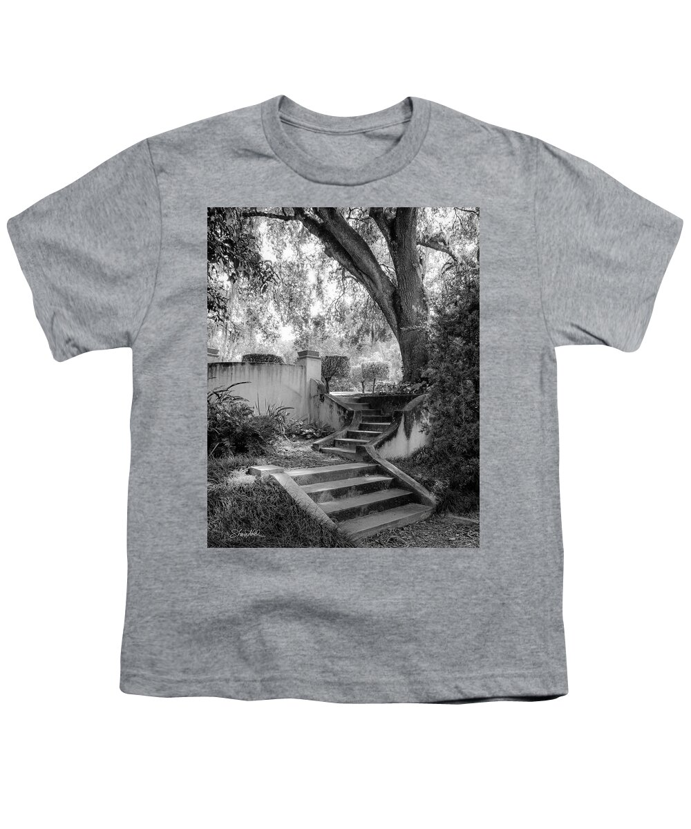 Black And White Youth T-Shirt featuring the photograph Stairway to Heaven by Shara Abel