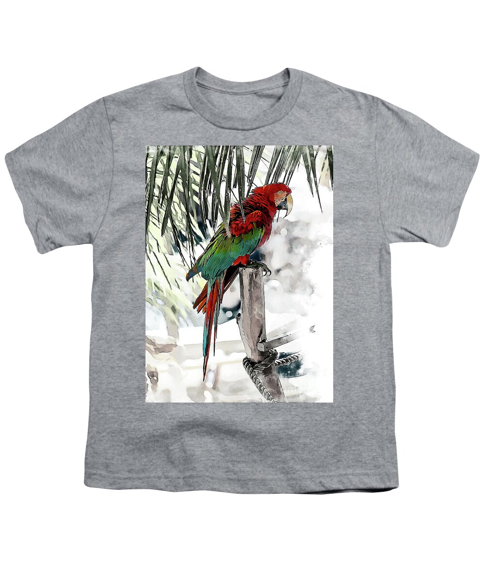 Macaw Youth T-Shirt featuring the photograph Steel Drummer by David Smith