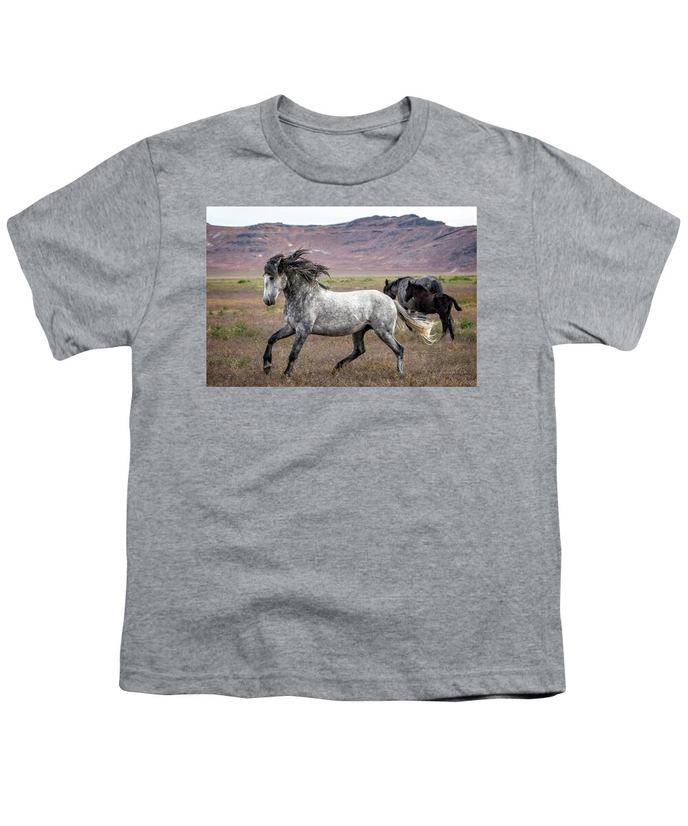 Horse Youth T-Shirt featuring the painting Stirring the Pot by Jeanette Mahoney