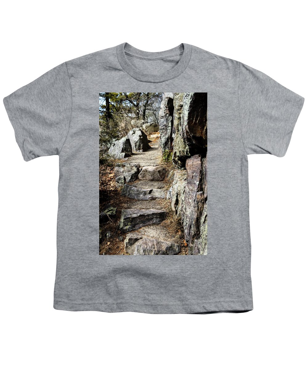 Trail Youth T-Shirt featuring the photograph Stone Steps on Trail by Craig A Walker