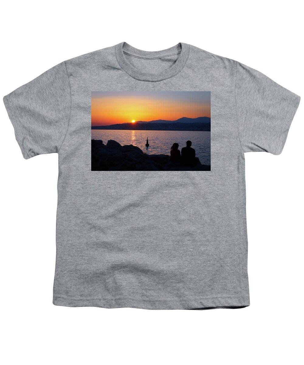 Sunset Youth T-Shirt featuring the photograph Sunset Date by Andrea Whitaker