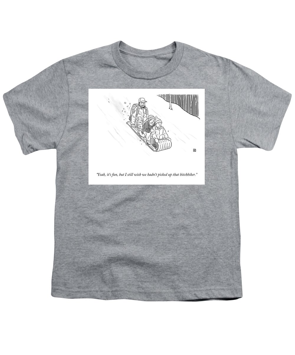 “yeah Youth T-Shirt featuring the drawing That Hitchhiker by Pia Guerra and Ian Boothby