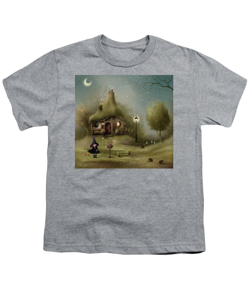 Fantasy House Youth T-Shirt featuring the painting The Evening Post by Joe Gilronan