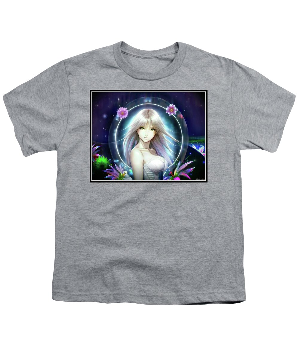 Healer Youth T-Shirt featuring the digital art The Lady of the Mystic Portal by Shawn Dall