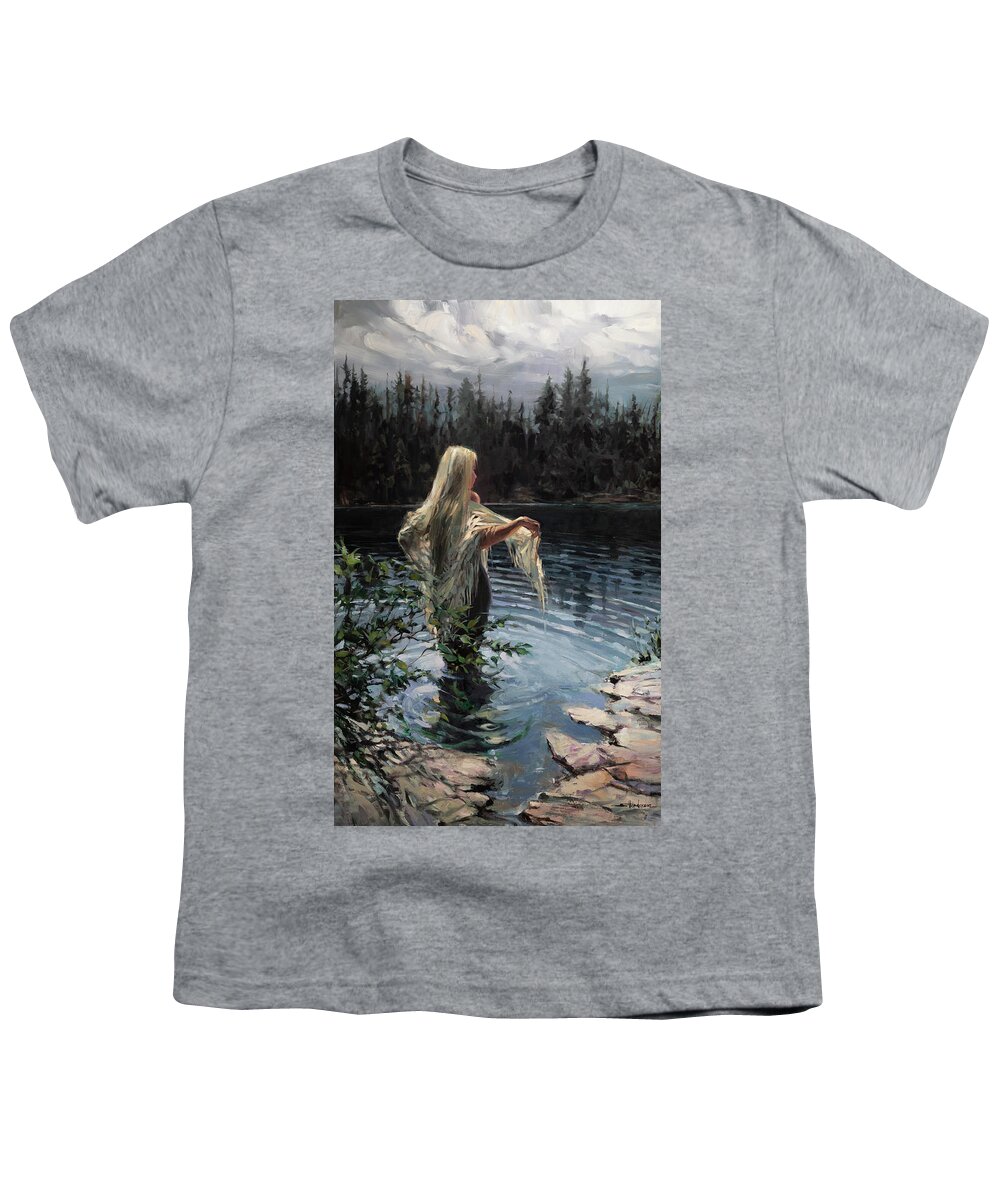 Mysterious Youth T-Shirt featuring the painting The Witching Hour by Steve Henderson