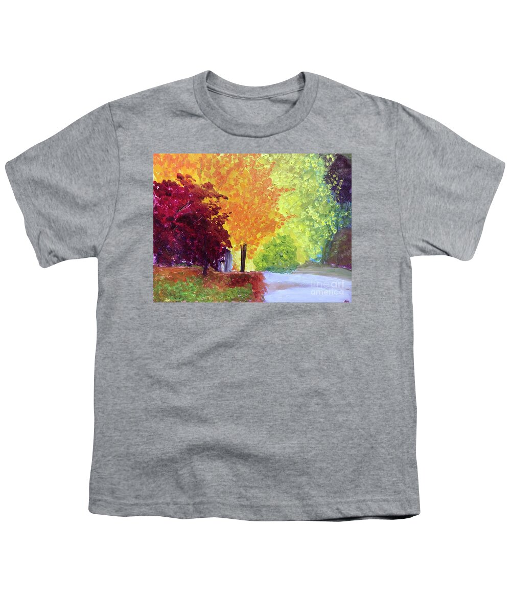 Trees Youth T-Shirt featuring the painting Trees of Winton by Kate Conaboy