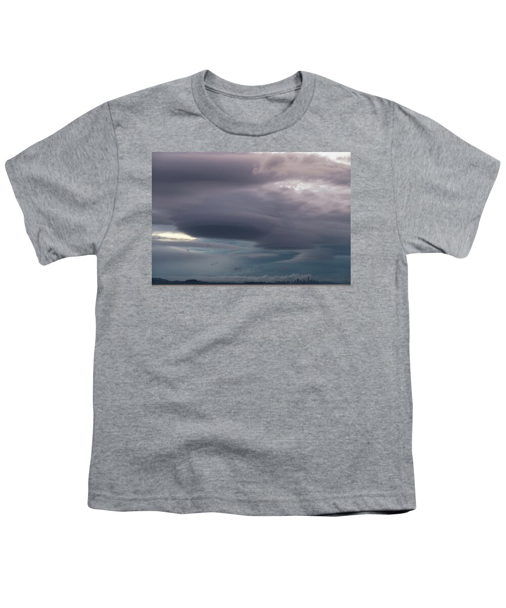 Clouds Youth T-Shirt featuring the photograph Uncertain Forecast by Alex Lapidus