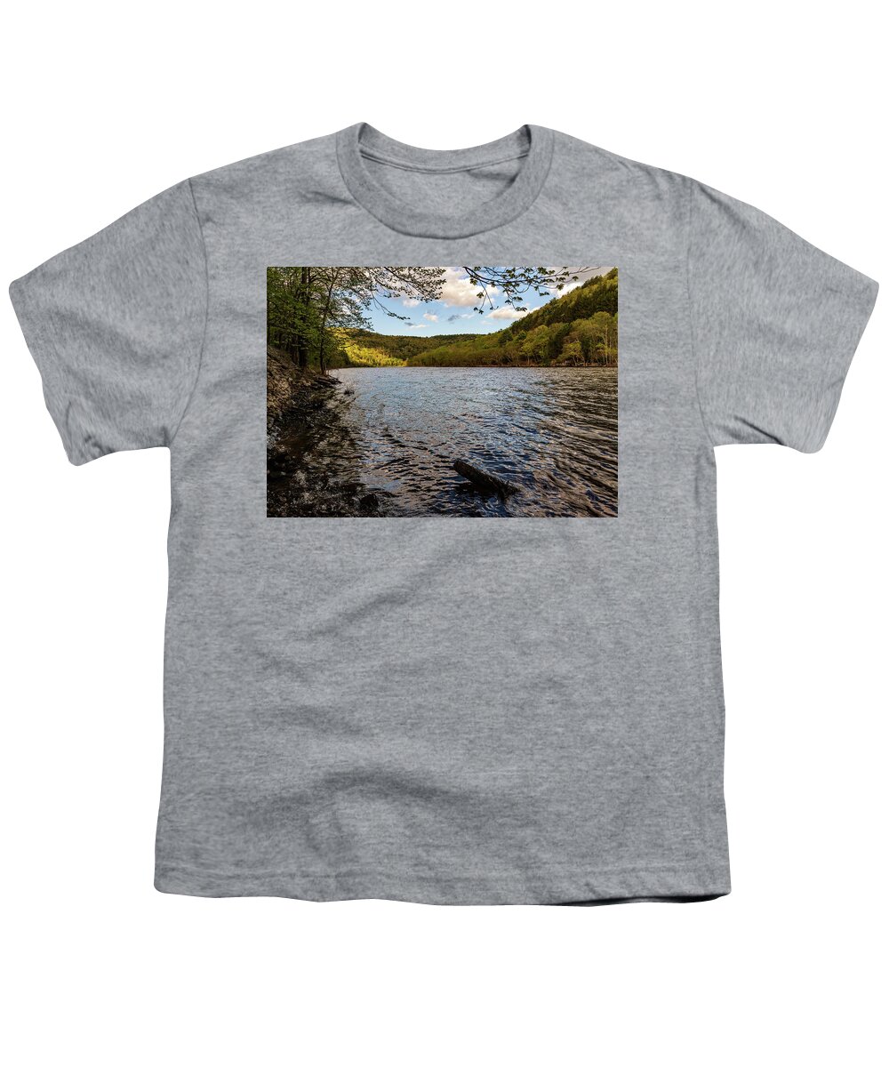 Rivers Youth T-Shirt featuring the photograph Upper Delaware River Mongaup by Amelia Pearn
