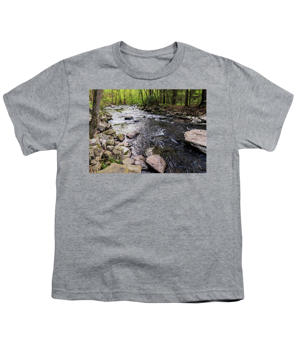 Catskills Youth T-Shirt featuring the photograph Upstate New York - Ten Mile River Narrowsburg by Amelia Pearn