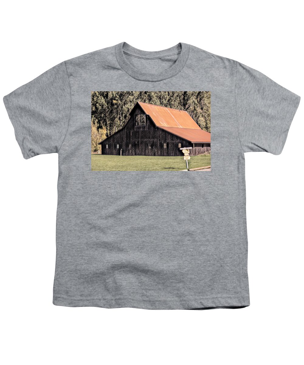 Barn Youth T-Shirt featuring the photograph Urban Barn by Cathy Anderson