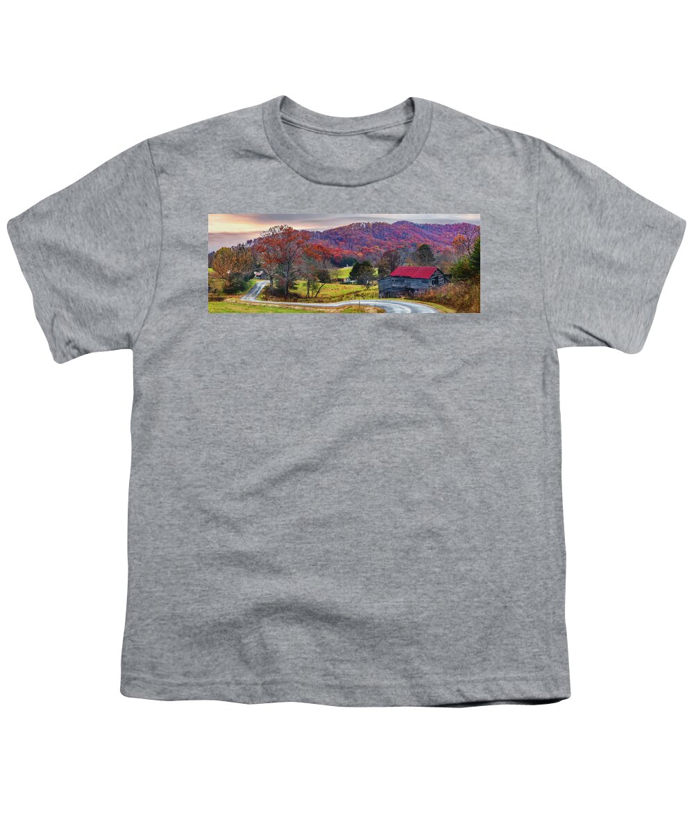 Barns Youth T-Shirt featuring the photograph Winding Country Roads by Debra and Dave Vanderlaan