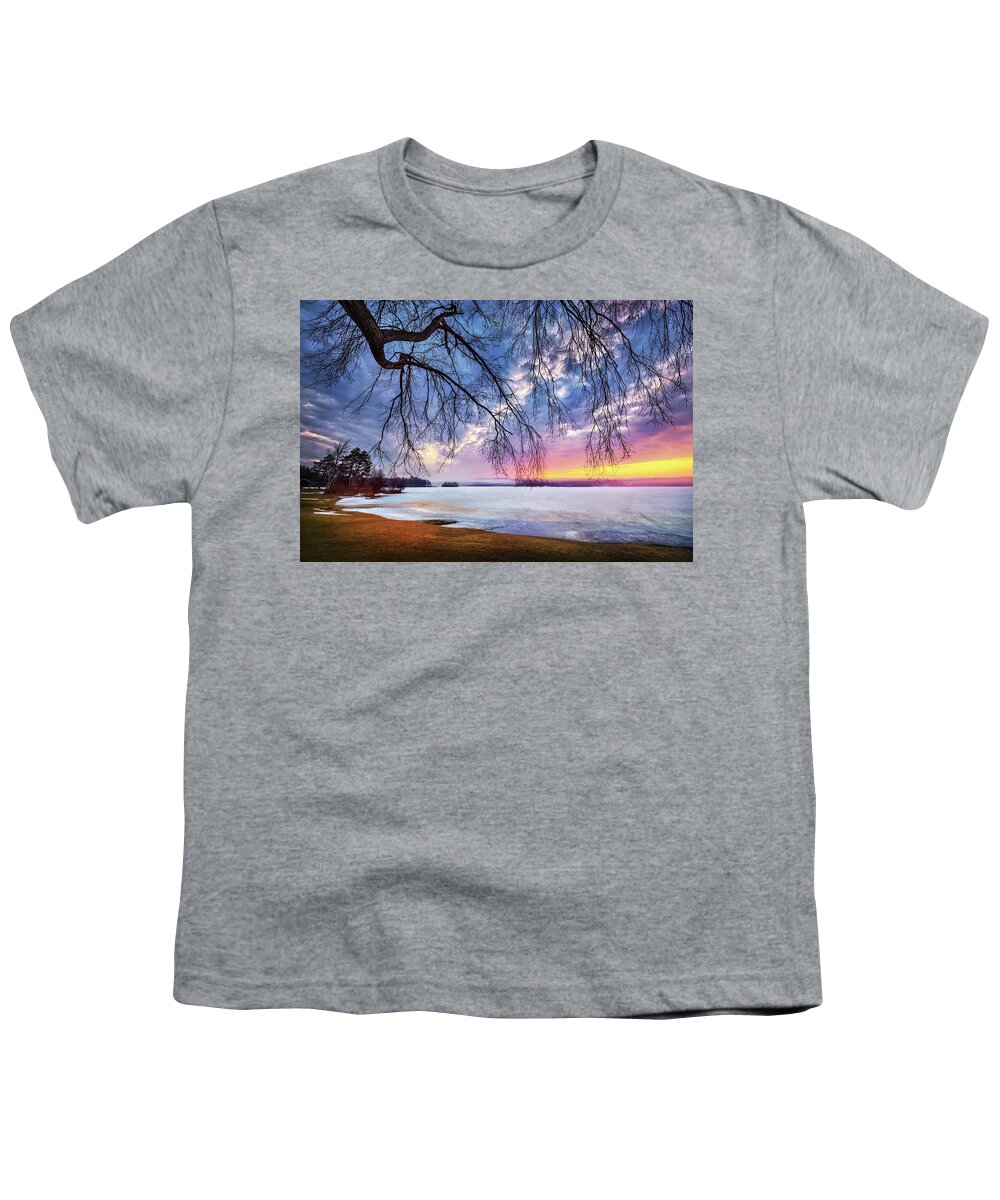 Winter Youth T-Shirt featuring the photograph Winter Sky Roots 34A5434 by Greg Hartford