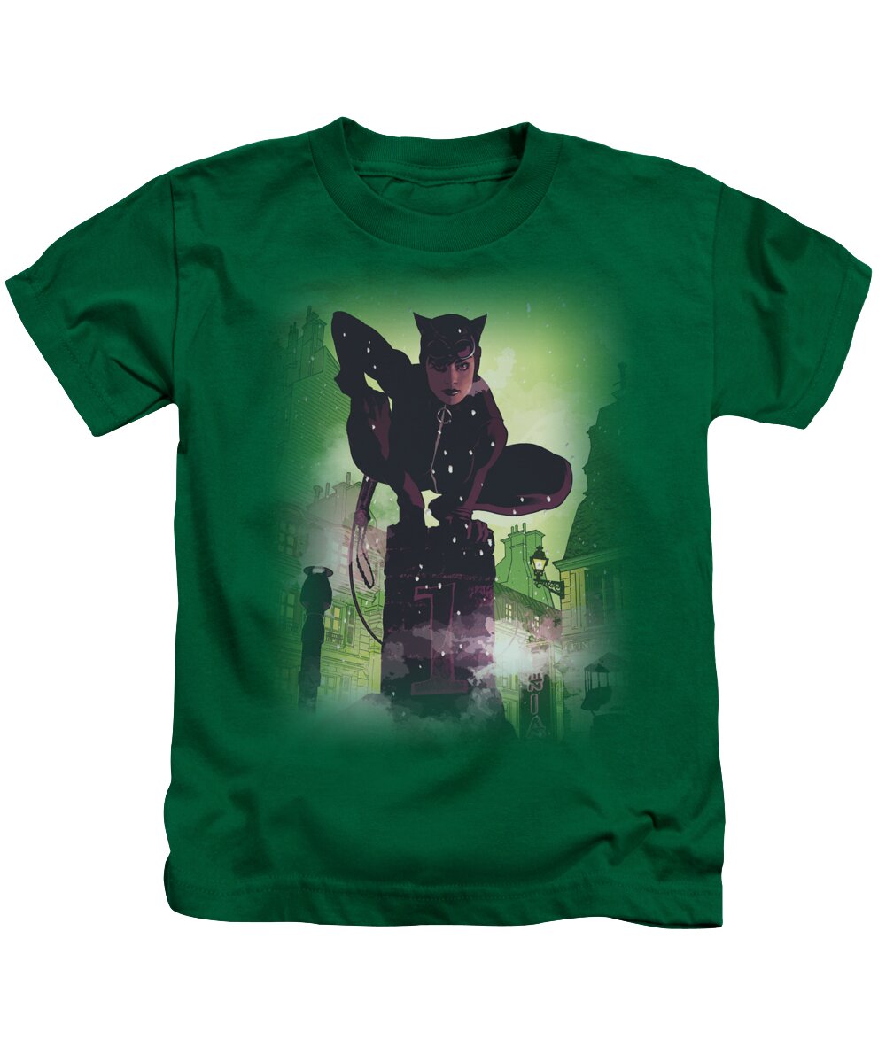 Batman Kids T-Shirt featuring the digital art Batman - Catwoman #63 Cover by Brand A