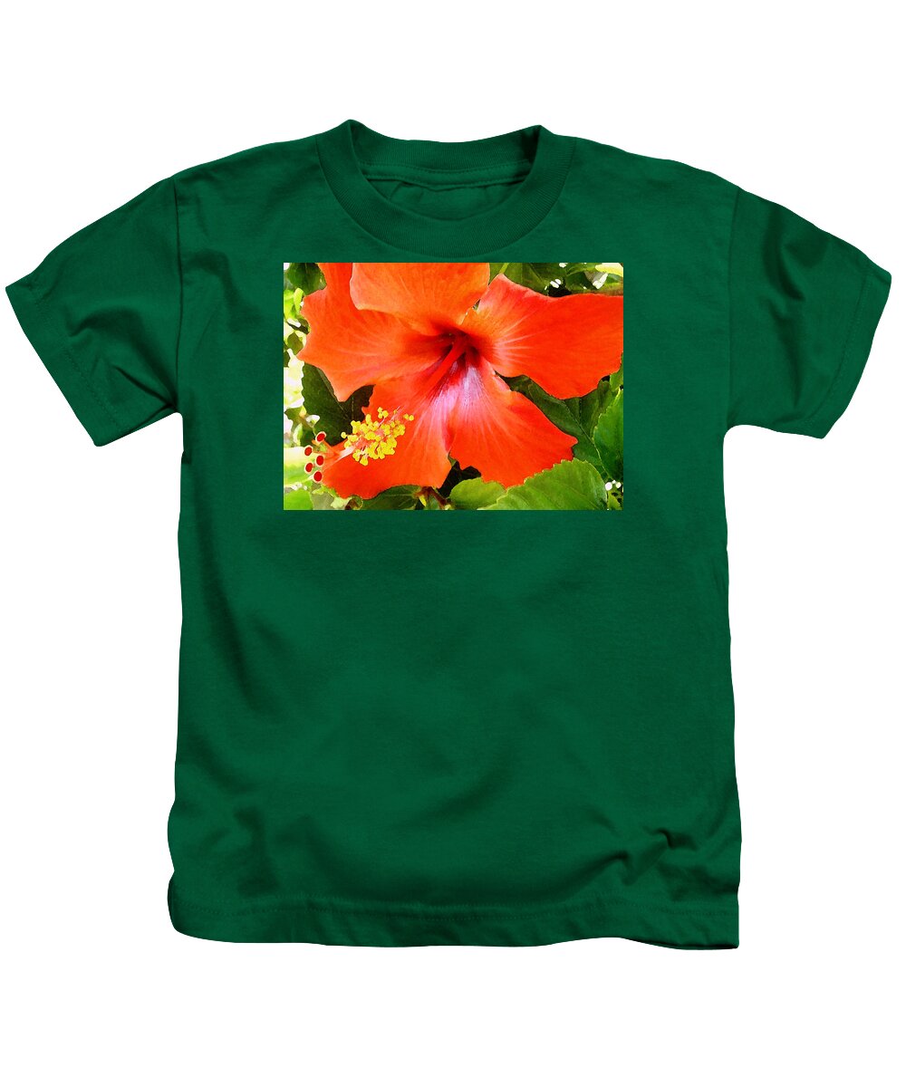 James Temple Kids T-Shirt featuring the photograph China Camp Hibiscus by James Temple